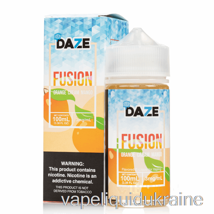 Vape Ukraine ICED Orange Cream Mango - 7 Daze Fusion - 100mL 0mg